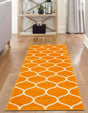 Orange 2' x 8' 8 Trellis Frieze Runner Area Rug Geometric Modern Unique Stain Resistant Easy Clean Carpet for Living, Dining, Bedrooms, Office for Sale at Rug Engine
