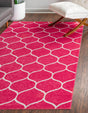 Pink 10' x 14' 1 Trellis Frieze Rectangle Area Rug Geometric Modern Unique Stain Resistant Easy Clean Carpet for Living, Dining, Bedrooms, Office for Sale at Rug Engine