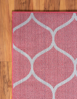Pink 2' x 13' 1 Trellis Frieze Runner Area Rug Geometric Modern Unique Stain Resistant Easy Clean Carpet for Living, Dining, Bedrooms, Office for Sale at Rug Engine