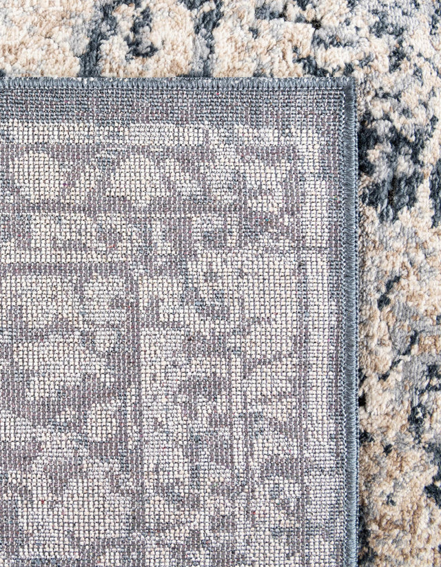 Navy Blue 6' 1 x 9' Chateau Rectangle Area Rug 85% Polypropylene & 15% Chenille With Cotton Backing Traditional Vintage Distressed Carpet for Classical Interior Design Decorating for Sale at Rug Engine