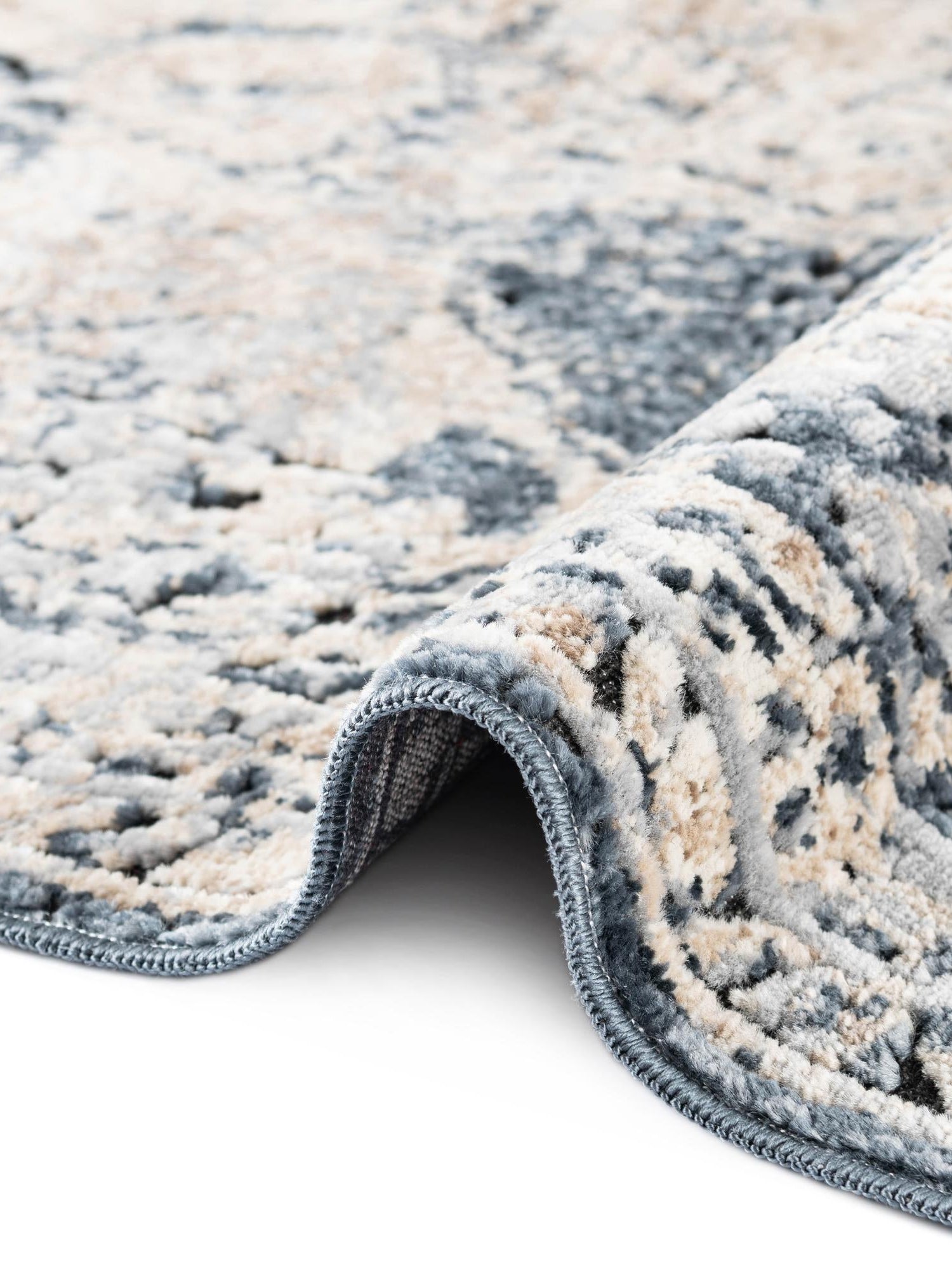 Navy Blue 10' x 14' 5 Chateau Rectangle Area Rug 85% Polypropylene & 15% Chenille With Cotton Backing Traditional Vintage Distressed Carpet for Classical Interior Design Decorating for Sale at Rug Engine