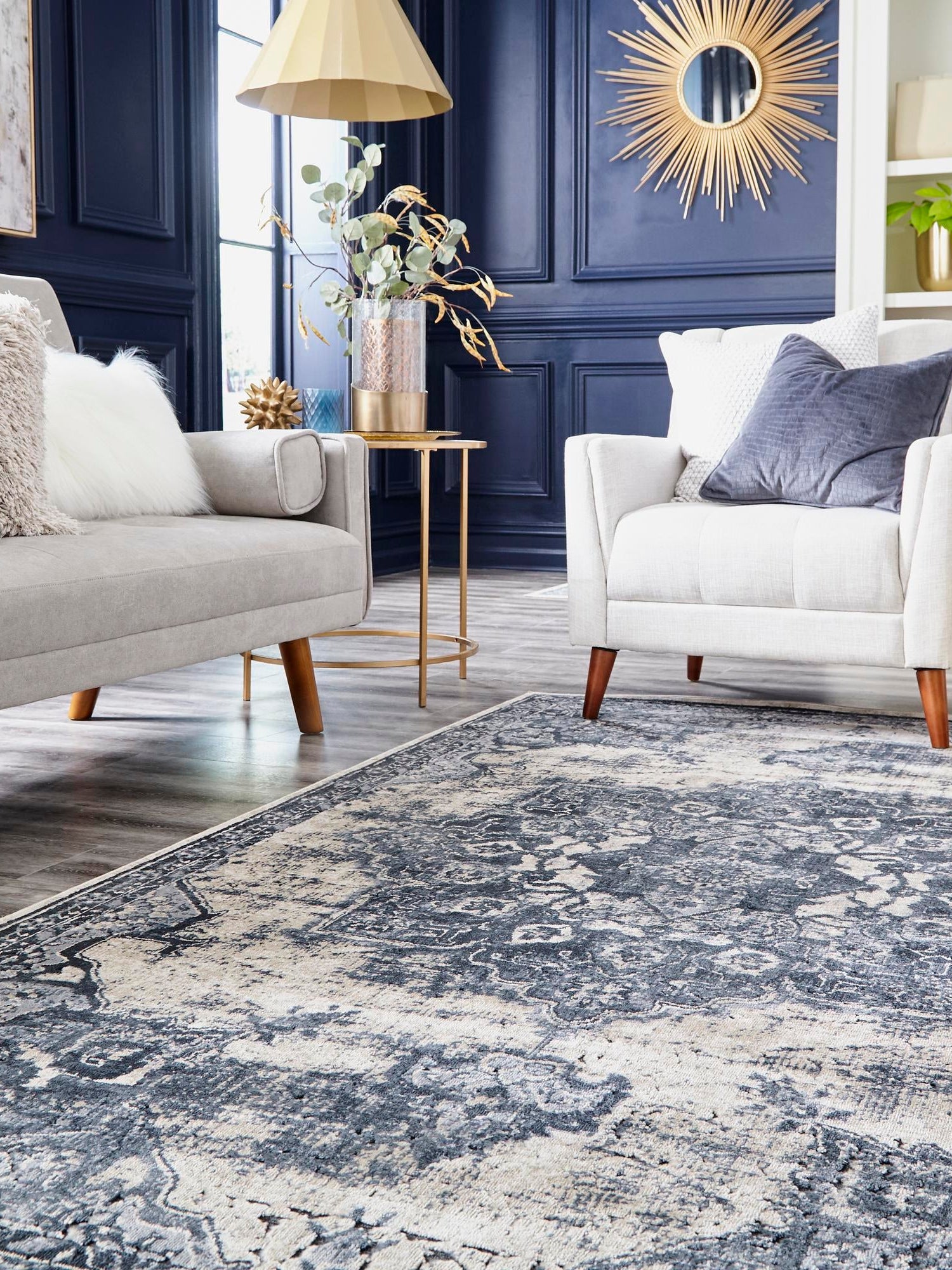 Ivory 2' 2 x 3' Chateau Rectangle Area Rug 85% Polypropylene & 15% Chenille With Cotton Backing Traditional Vintage Distressed Carpet for Classical Interior Design Decorating for Sale at Rug Engine