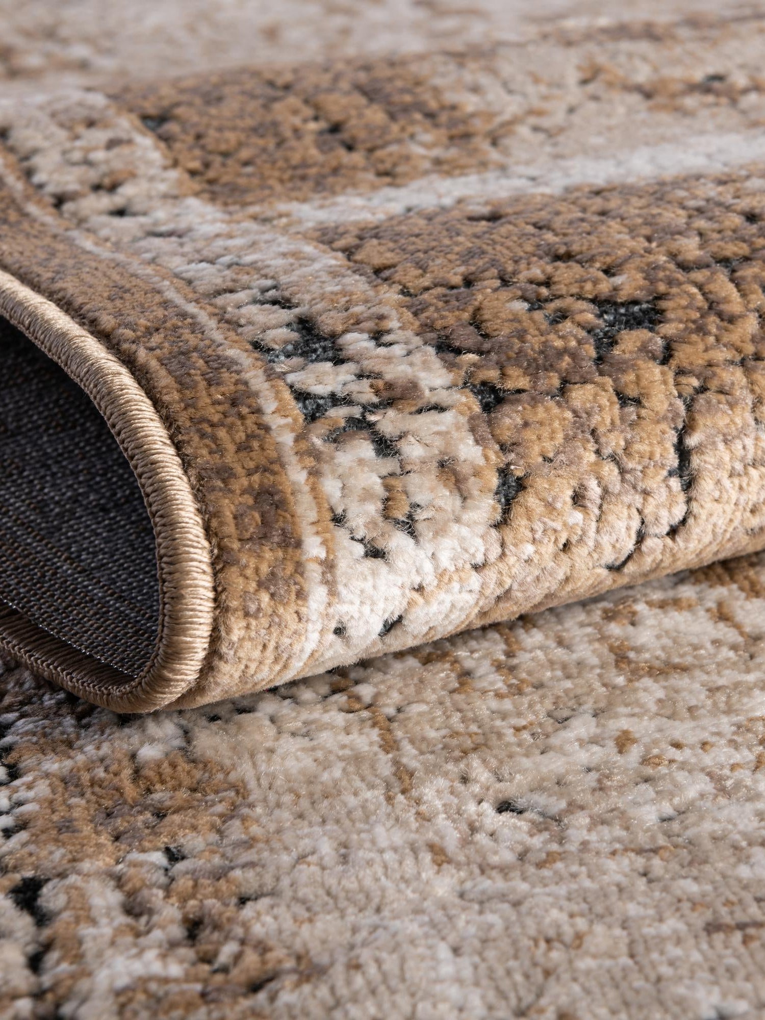 Khaki 4' 1 x 6' 1 Chateau Rectangle Area Rug 85% Polypropylene & 15% Chenille With Cotton Backing Traditional Vintage Distressed Carpet for Classical Interior Design Decorating for Sale at Rug Engine