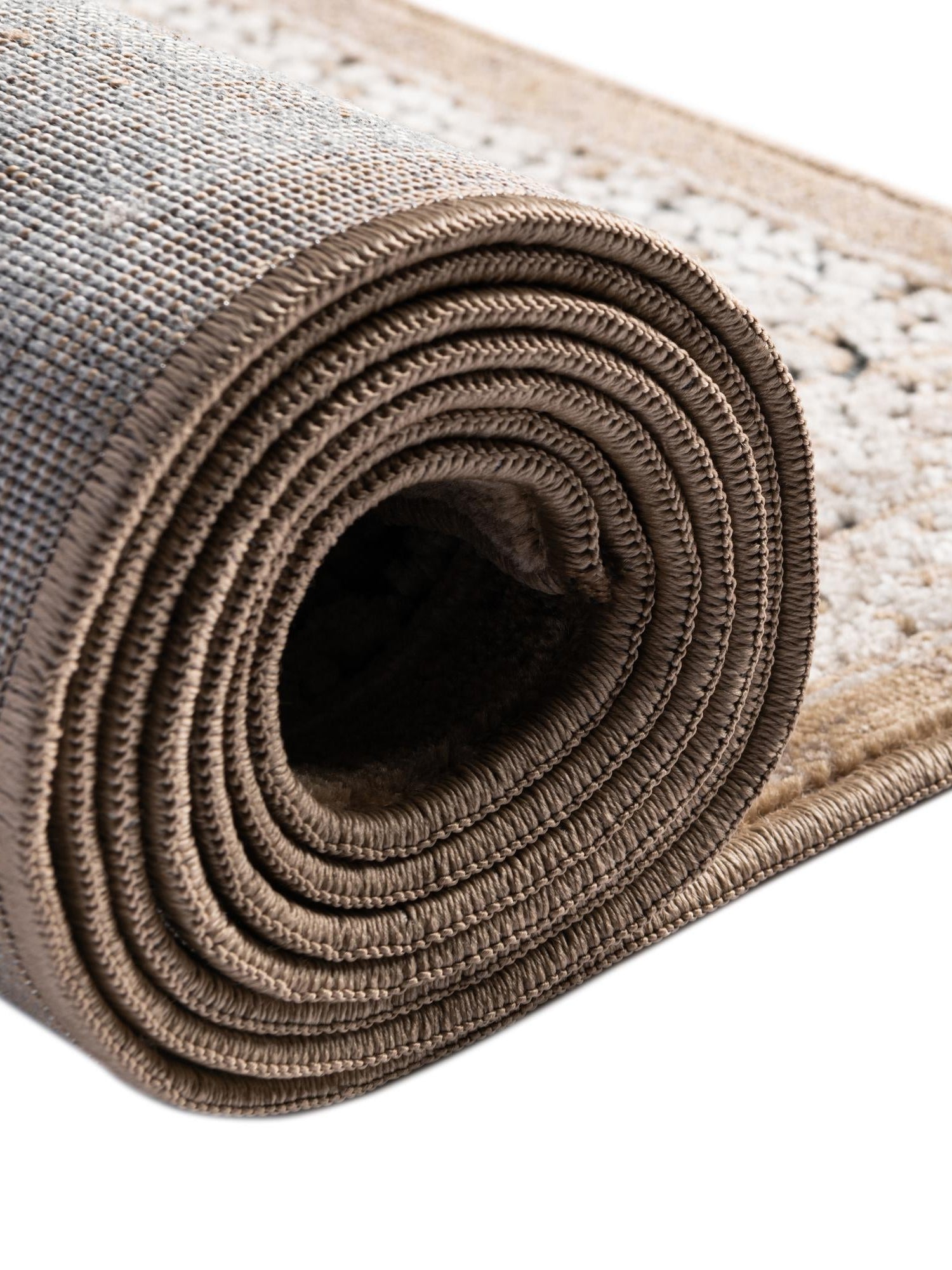 Khaki 6' 1 x 9' Chateau Rectangle Area Rug 85% Polypropylene & 15% Chenille With Cotton Backing Traditional Vintage Distressed Carpet for Classical Interior Design Decorating for Sale at Rug Engine