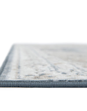 Slate Blue 6' 1 x 9' Chateau Rectangle Area Rug 85% Polypropylene & 15% Chenille With Cotton Backing Traditional Vintage Distressed Carpet for Classical Interior Design Decorating for Sale at Rug Engine