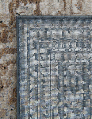 Slate Blue 9' x 12' Chateau Rectangle Area Rug 85% Polypropylene & 15% Chenille With Cotton Backing Traditional Vintage Distressed Carpet for Classical Interior Design Decorating for Sale at Rug Engine