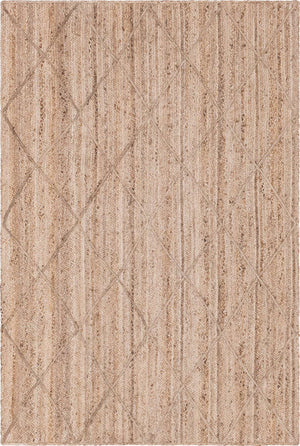 Natural 6' 1 x 9' Braided Jute Rectangle Rug