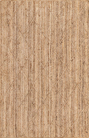 Natural 5' 1 x 8' Braided Jute Rectangle Rug