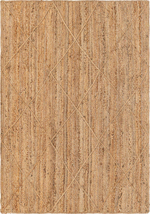 Natural 4' 1 x 6' 1 Braided Jute Rectangle Rug