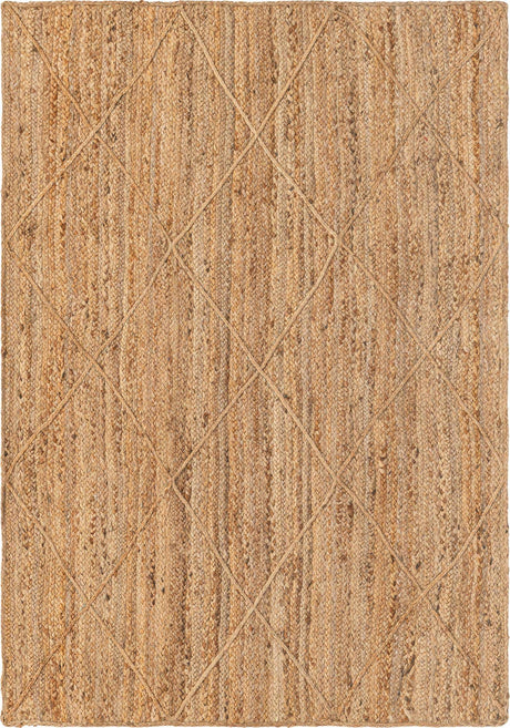 Natural 4' 1 x 6' 1 Braided Jute Rectangle Rug