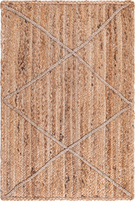 Natural 2' x 3' 1 Braided Jute Rectangle Rug