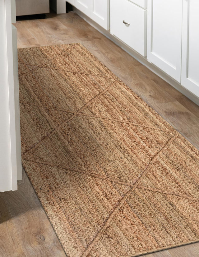 Natural 7' x 12' Braided Jute Runner Rug