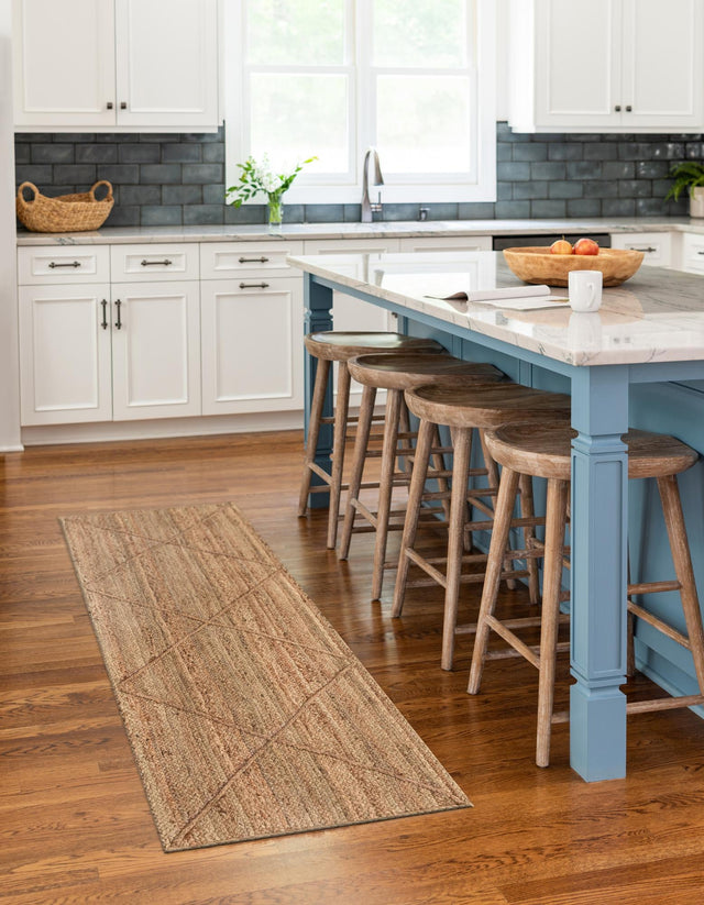 Natural 7' x 12' Braided Jute Runner Rug