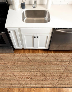 Natural 7' x 12' Braided Jute Runner Rug