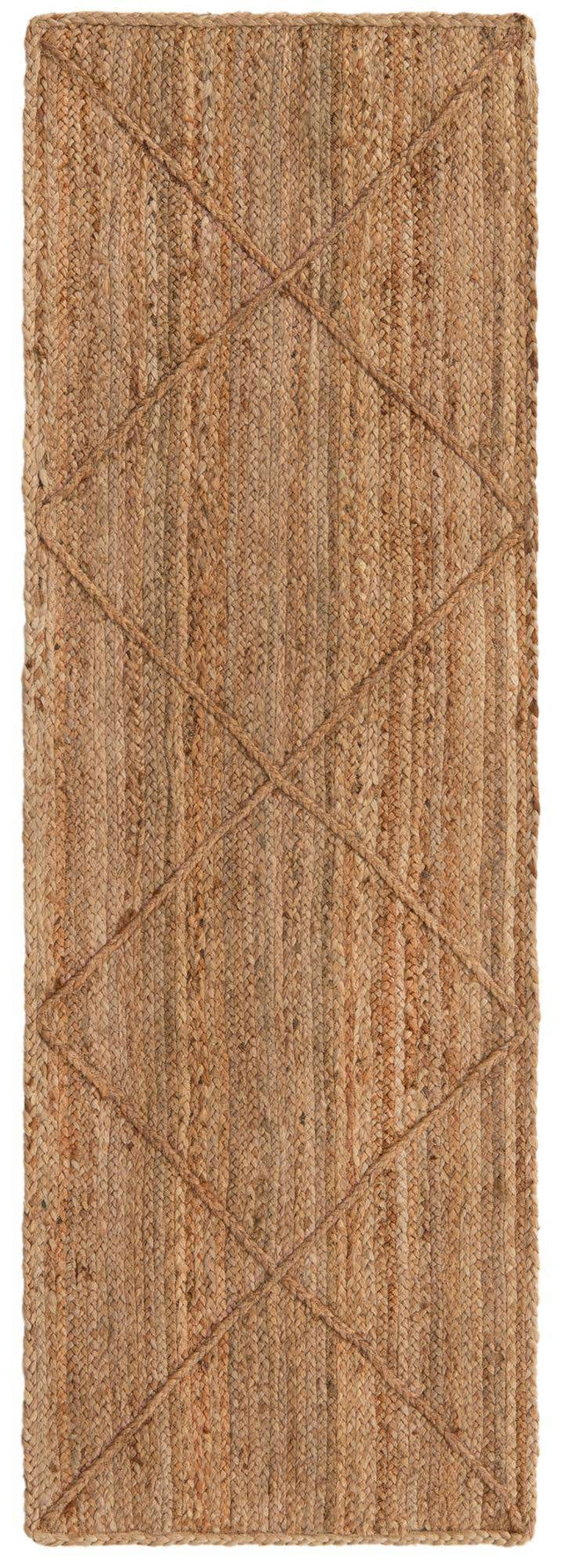 Natural 2' 2 x 6' 1 Braided Jute Runner Rug