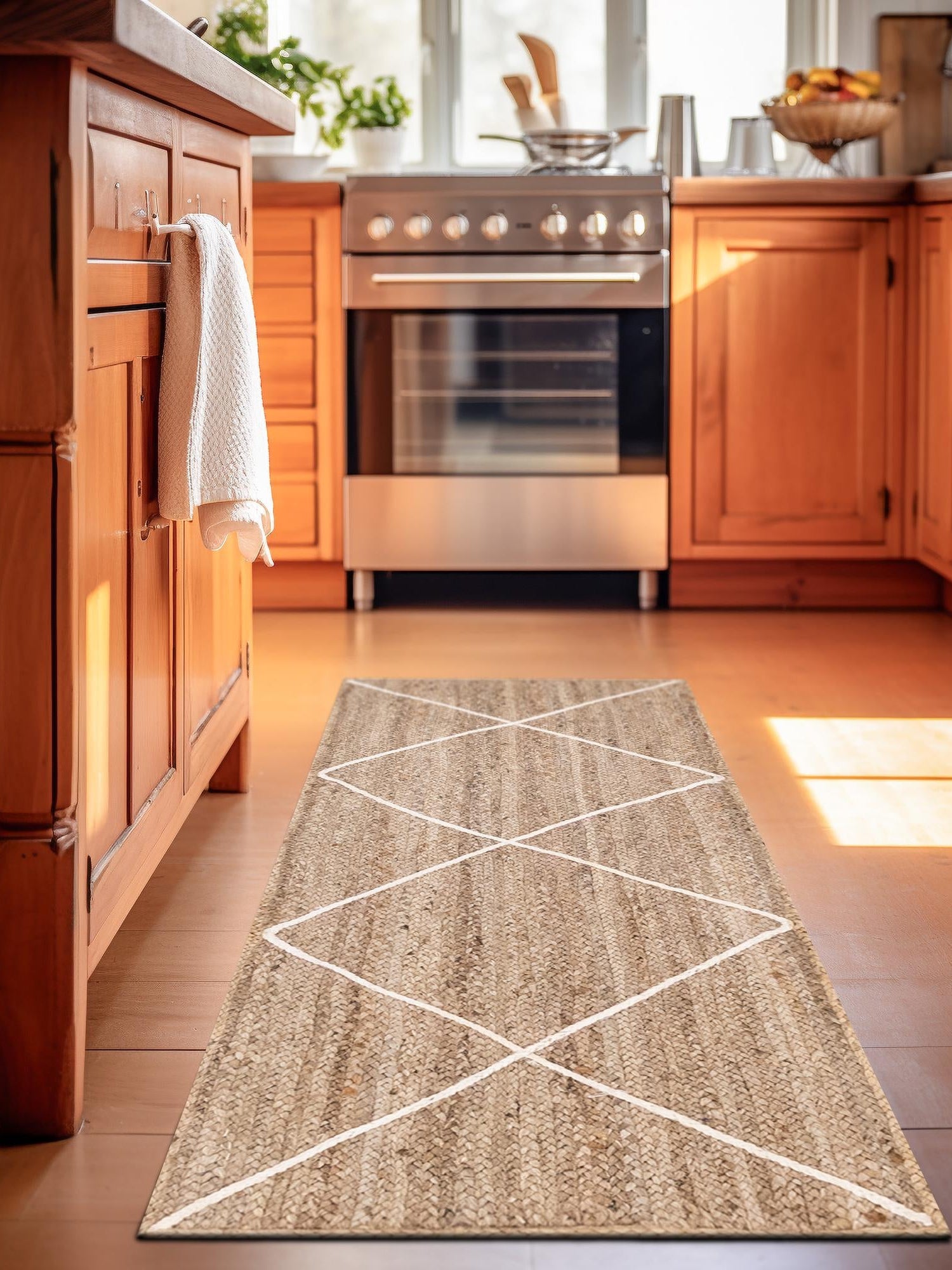 White 2' 2 x 8' 2 Braided Jute Runner Area Rug 100% Jute Hand Braided Natural Eco-Friendly Boho Style Carpet for Living Rooms Dining Office Space Dorms for Sale at Rug Engine
