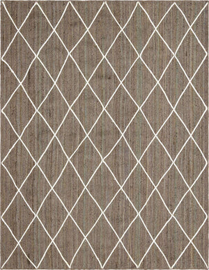 Gray 9' x 12' 2 Braided Jute Rectangle Rug