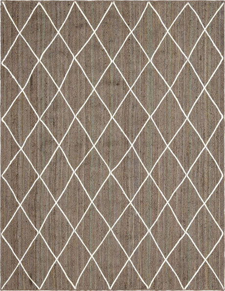 Gray 9' x 12' 2 Braided Jute Rectangle Rug