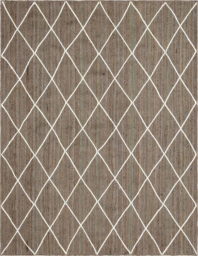 Gray 9' x 12' 2 Braided Jute Rectangle Rug