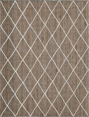 Gray 8' x 11' Braided Jute Rectangle Rug