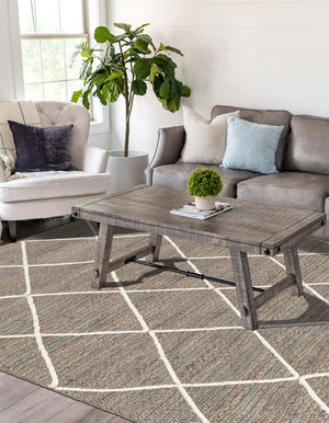 Gray 8' x 10' Braided Jute Rectangle Rug