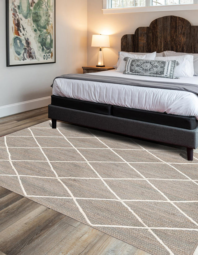 Gray 9' x 12' 2 Braided Jute Rectangle Rug