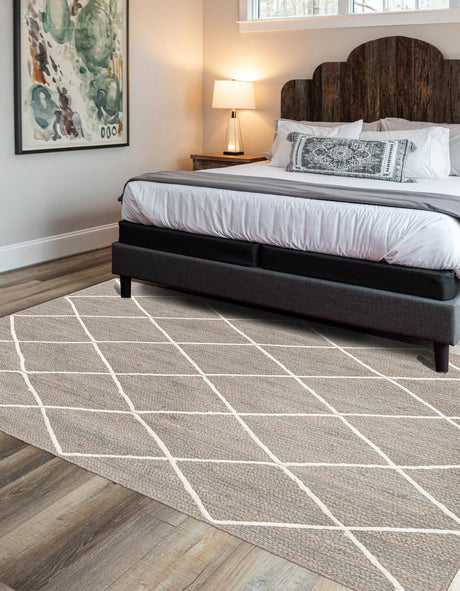 Gray 4' 1 x 6' 1 Braided Jute Rectangle Area Rug 100% Jute Hand Braided Natural Eco-Friendly Boho Style Carpet for Living Rooms Dining Office Space Dorms for Sale at Rug Engine