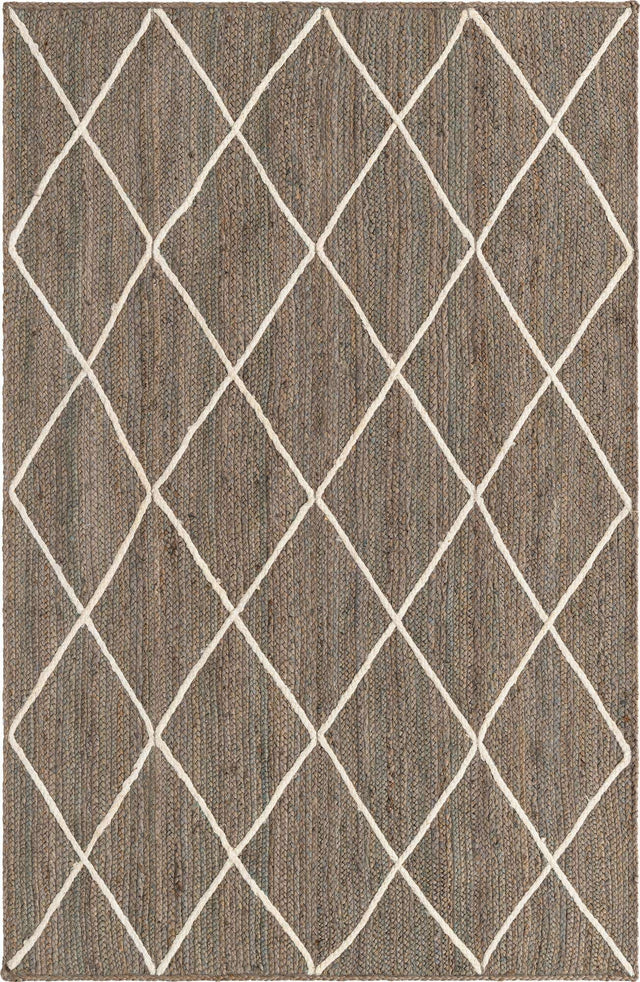 Gray 5' 1 x 8' Braided Jute Rectangle Rug