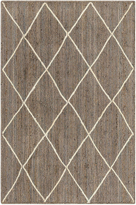 Gray 4' 1 x 6' 1 Braided Jute Rectangle Rug