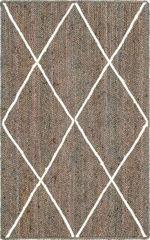 Gray 3' 3 x 5' 1 Braided Jute Rectangle Rug