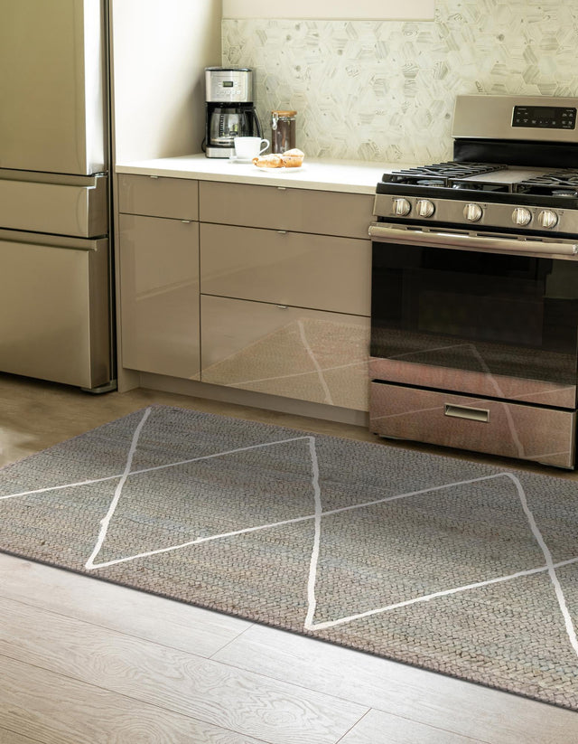 Gray 2' 2 x 8' 2 Braided Jute Runner Rug