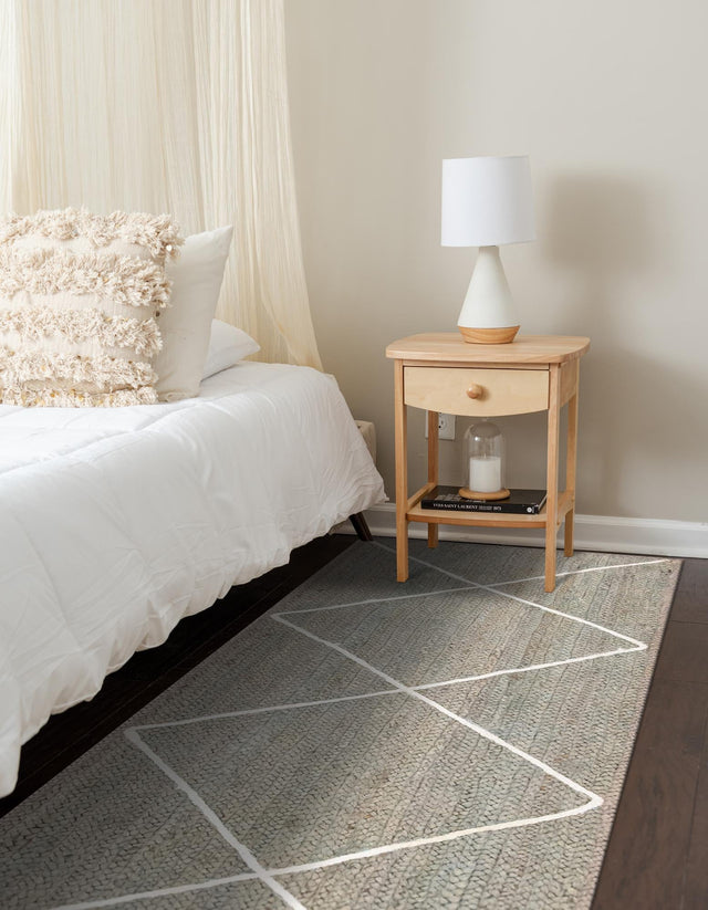 Gray 2' 2 x 8' 2 Braided Jute Runner Rug