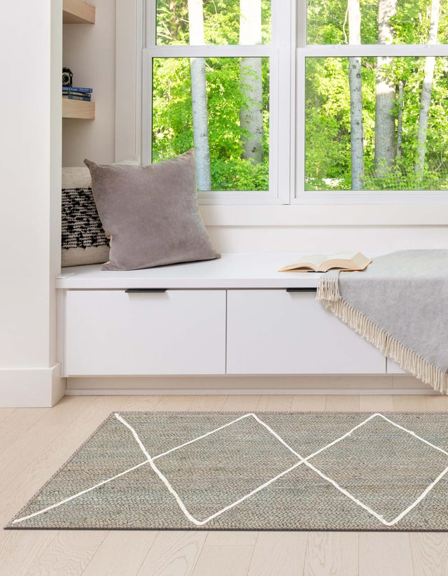 Gray 2' 2 x 8' 2 Braided Jute Runner Rug
