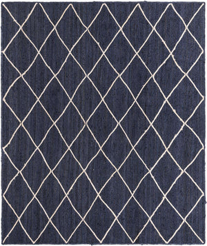 Navy Blue 8' x 10' Braided Jute Rectangle Rug