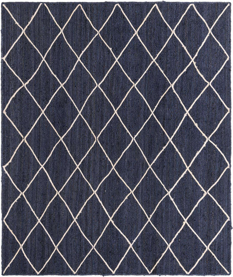 Navy Blue 8' x 10' Braided Jute Rectangle Rug