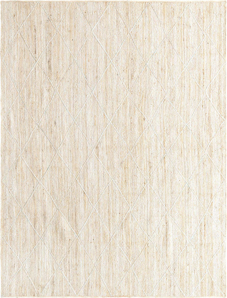 Ivory 8' x 11' Braided Jute Rectangle Rug