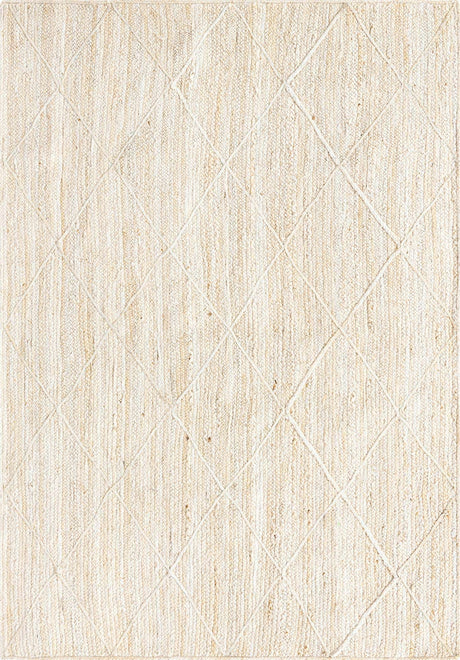 Ivory 6' 1 x 9' Braided Jute Rectangle Rug