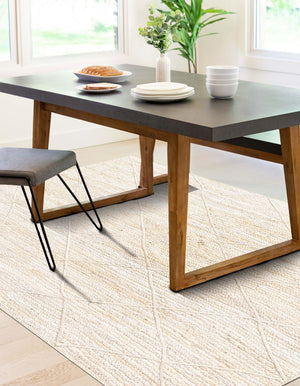 Ivory 3' 3 x 5' 1 Braided Jute Rectangle Rug