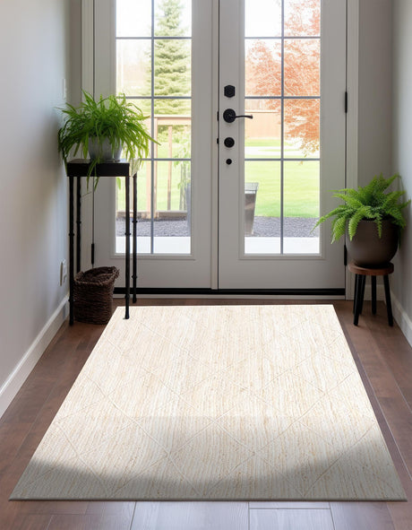 Ivory 5' 1 x 8' Braided Jute Rectangle Area Rug 100% Jute Hand Braided Natural Eco-Friendly Boho Style Carpet for Living Rooms Dining Office Space Dorms for Sale at Rug Engine