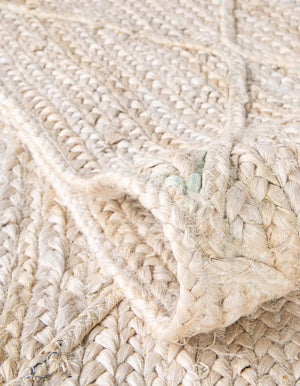 Ivory 8' x 10' Braided Jute Rectangle Rug