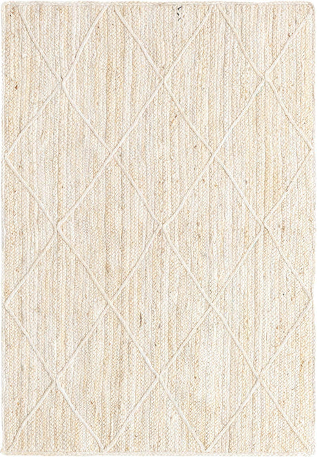 Ivory 4' 1 x 6' 1 Braided Jute Rectangle Rug