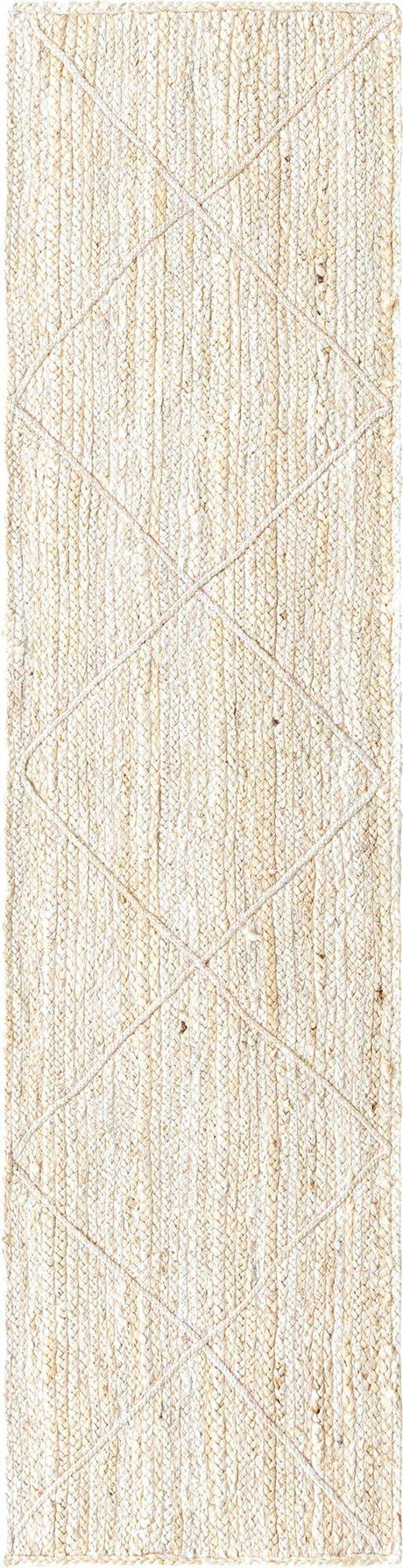 Ivory 2' 2 x 8' 2 Braided Jute Runner Rug