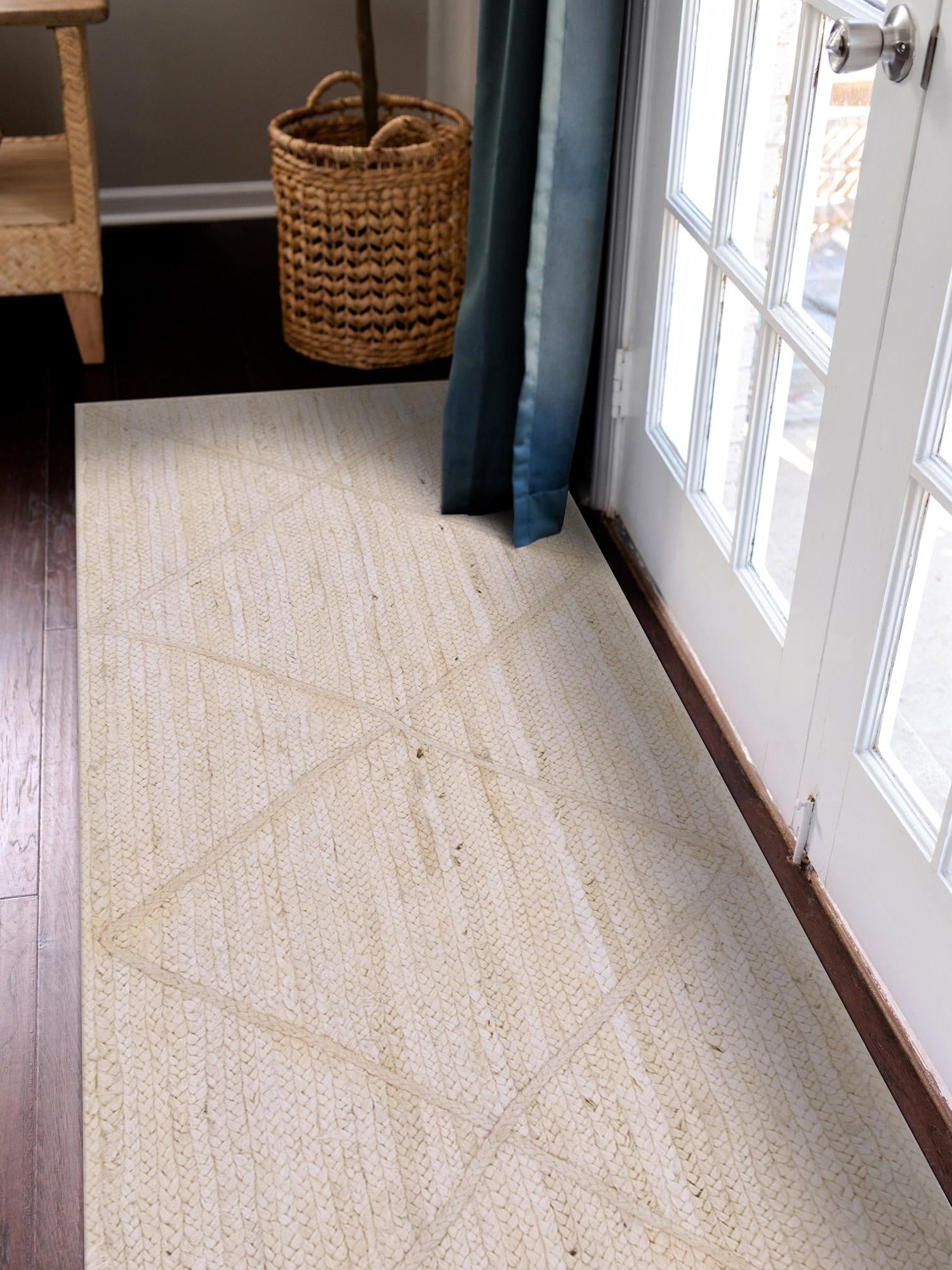 Ivory 2' 2 x 8' 2 Braided Jute Runner Area Rug 100% Jute Hand Braided Natural Eco-Friendly Boho Style Carpet for Living Rooms Dining Office Space Dorms for Sale at Rug Engine