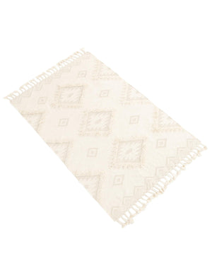 Ivory 5' 1 x 8' Mesa Rectangle Area Rug 100% Wool Geometric All Natural Carpet for Living, Dining, Office, Bedrooms, Dorms, Kitchens for Sale at Rug Engine