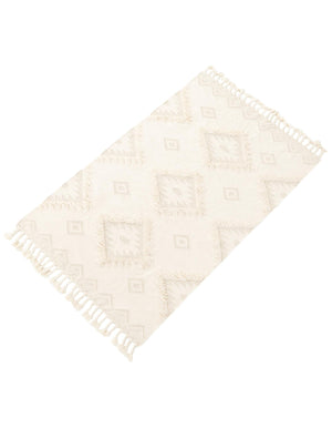Ivory 5' 1 x 8' Mesa Rectangle Area Rug 100% Wool Geometric All Natural Carpet for Living, Dining, Office, Bedrooms, Dorms, Kitchens for Sale at Rug Engine