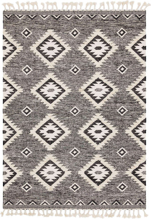 Charcoal 8' x 11' Mesa Rectangle Area Rug 100% Wool Geometric All Natural Carpet for Living, Dining, Office, Bedrooms, Dorms, Kitchens for Sale at Rug Engine