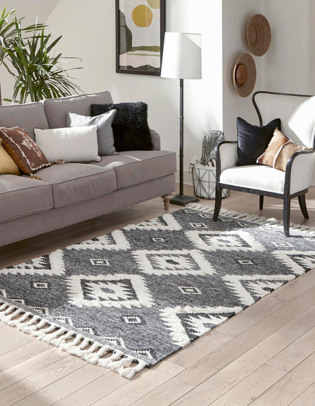 Charcoal 1' 7 x 1' 7 Mesa Sample Area Rug 100% Wool Geometric All Natural Carpet for Living, Dining, Office, Bedrooms, Dorms, Kitchens for Sale at Rug Engine