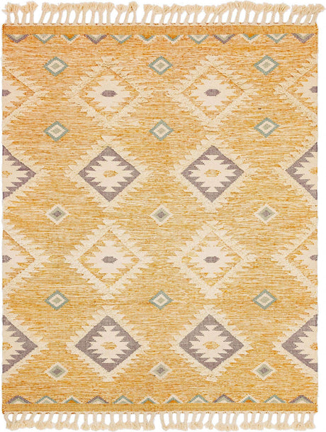 Gold 8' x 10' Mesa Rectangle Area Rug 100% Wool Geometric All Natural Carpet for Living, Dining, Office, Bedrooms, Dorms, Kitchens for Sale at Rug Engine