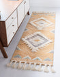Gold 2' 2 x 8' 2 Mesa Runner Area Rug 100% Wool Geometric All Natural Carpet for Living, Dining, Office, Bedrooms, Dorms, Kitchens for Sale at Rug Engine