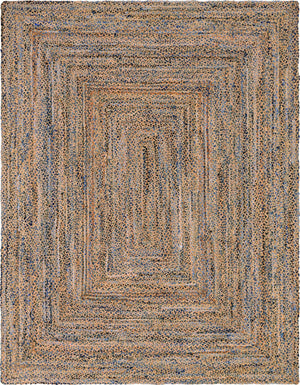 Natural 10' x 13' 1 Braided Chindi Rectangle Rug
